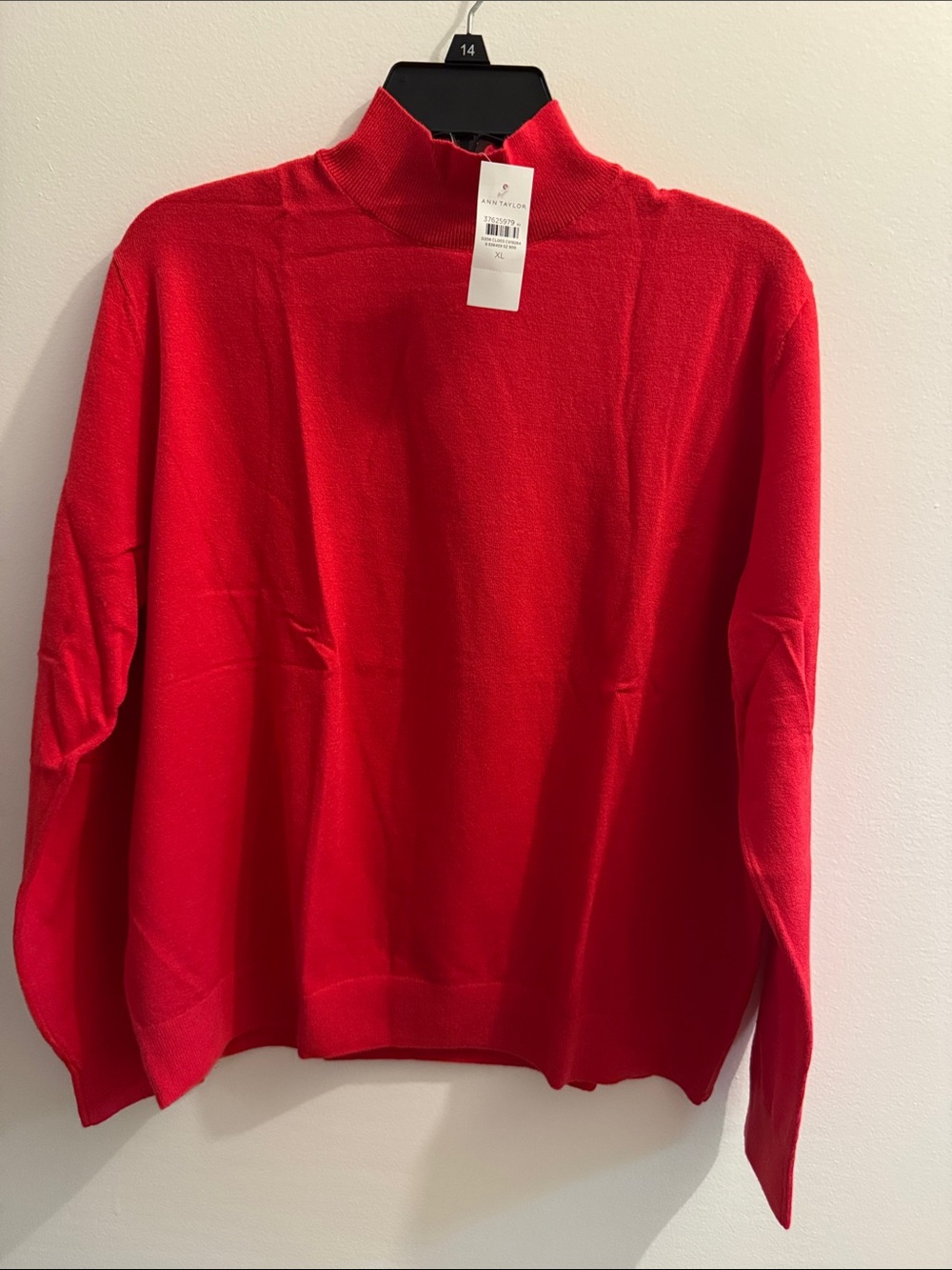 Ann Taylor Red Turtleneck Pullover Sweater